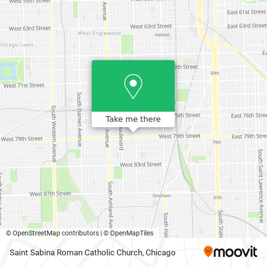 Saint Sabina Roman Catholic Church map