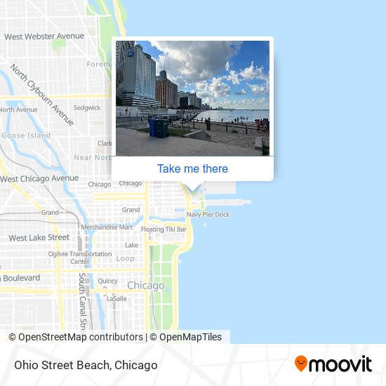 Ohio Street Beach map