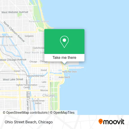 Ohio Street Beach map
