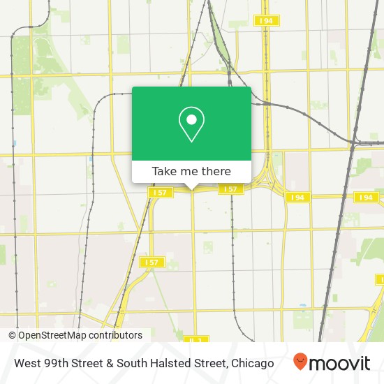 West 99th Street & South Halsted Street map