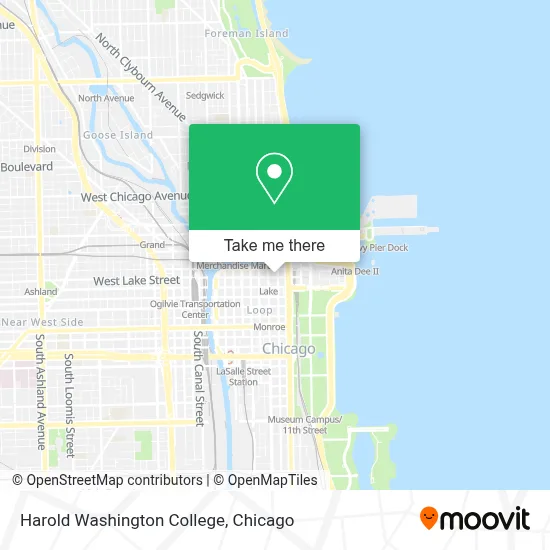 Harold Washington College map
