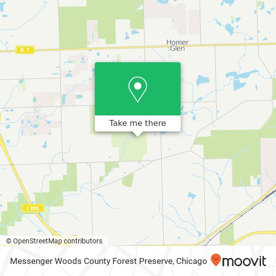 Messenger Woods County Forest Preserve map