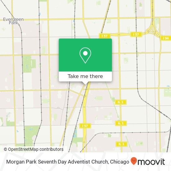Mapa de Morgan Park Seventh Day Adventist Church