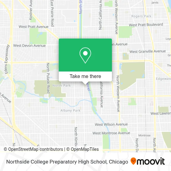 Northside College Preparatory High School map