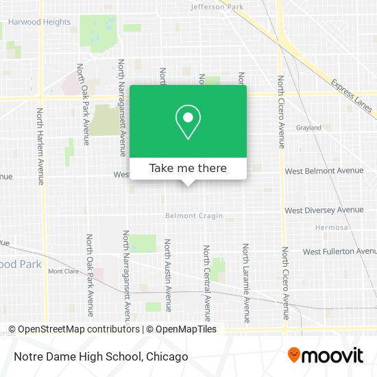 Notre Dame High School map