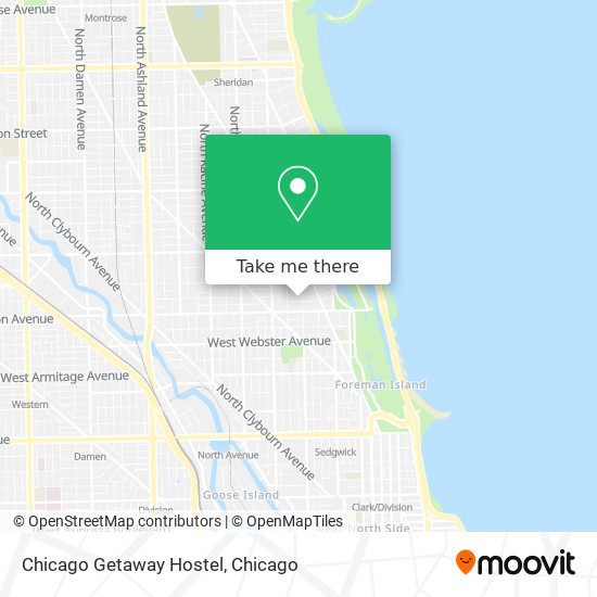 Chicago Getaway Hostel map