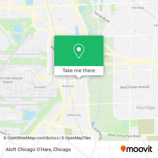 Mapa de Aloft Chicago O'Hare
