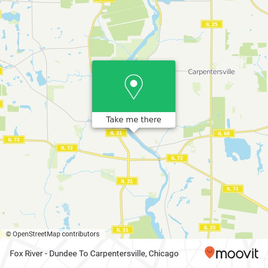 Fox River - Dundee To Carpentersville map
