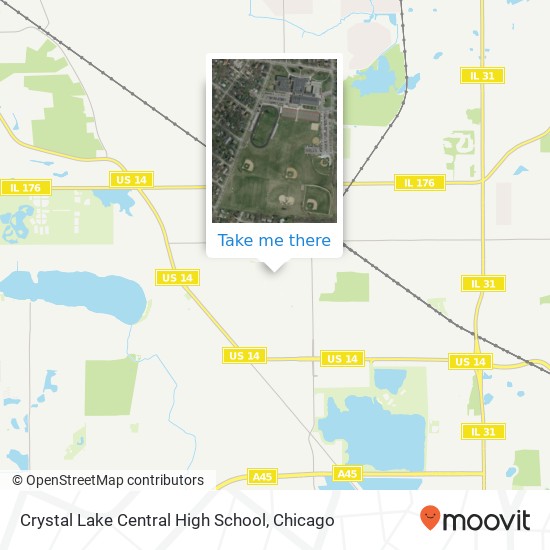 Mapa de Crystal Lake Central High School