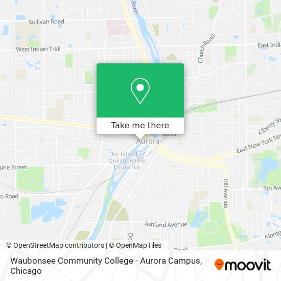 Mapa de Waubonsee Community College - Aurora Campus