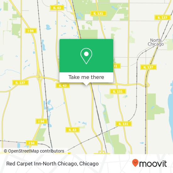 Mapa de Red Carpet Inn-North Chicago