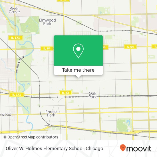 Oliver W. Holmes Elementary School map
