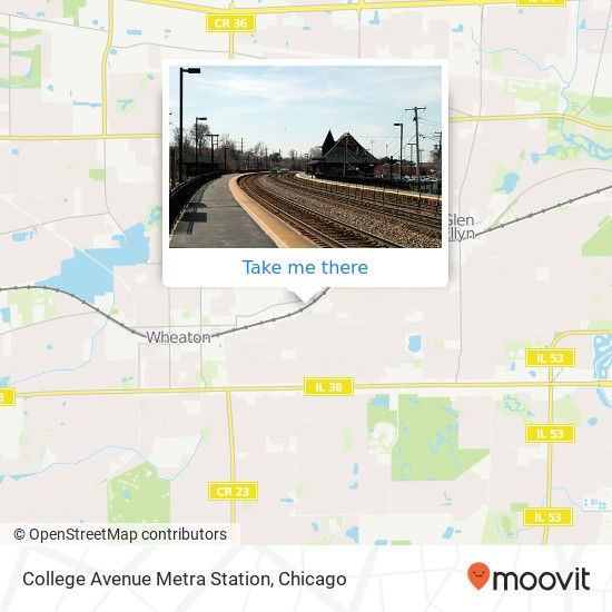 Mapa de College Avenue Metra Station