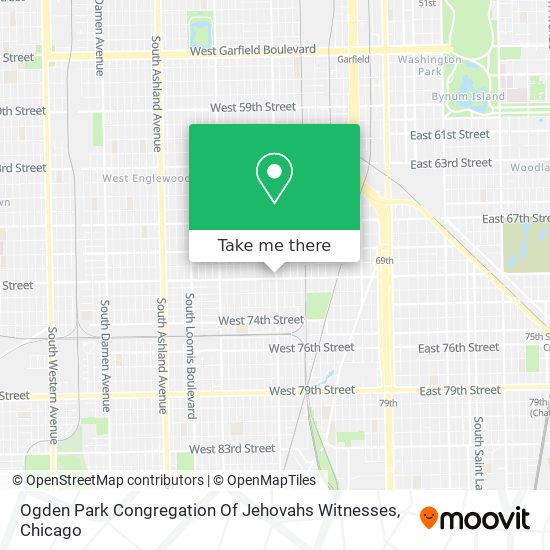 Ogden Park Congregation Of Jehovahs Witnesses map