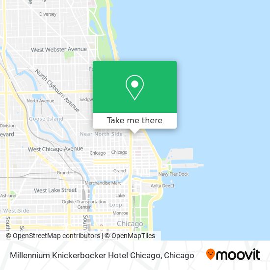 Millennium Knickerbocker Hotel Chicago map