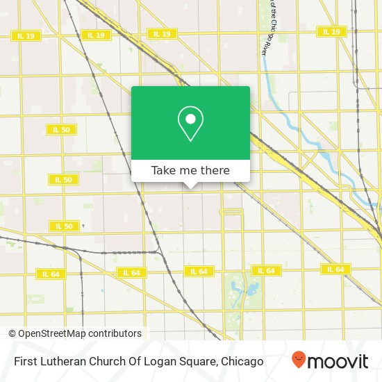 Mapa de First Lutheran Church Of Logan  Square