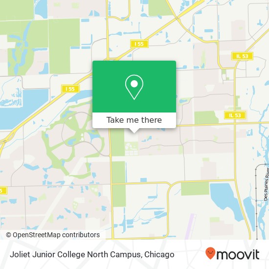 Joliet Junior College North Campus map