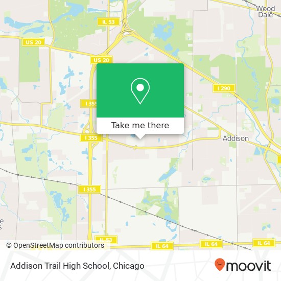 Mapa de Addison Trail High School