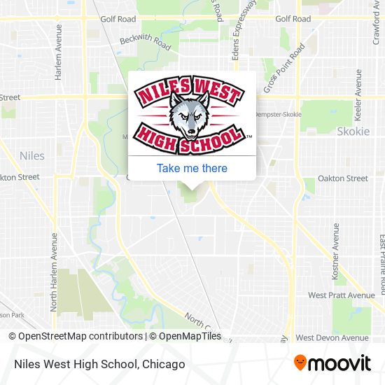 Niles West High School map