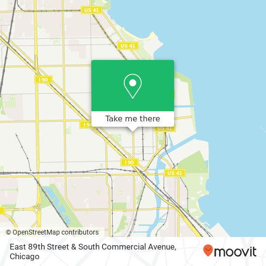 Mapa de East 89th Street & South Commercial Avenue