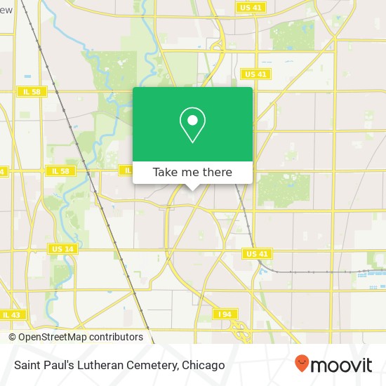 Saint Paul's Lutheran Cemetery map