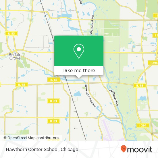 Hawthorn Center School map