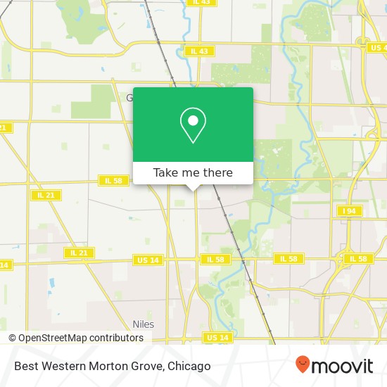 Mapa de Best Western Morton Grove
