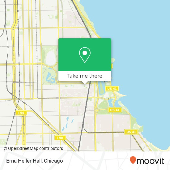 Mapa de Erna Heller Hall