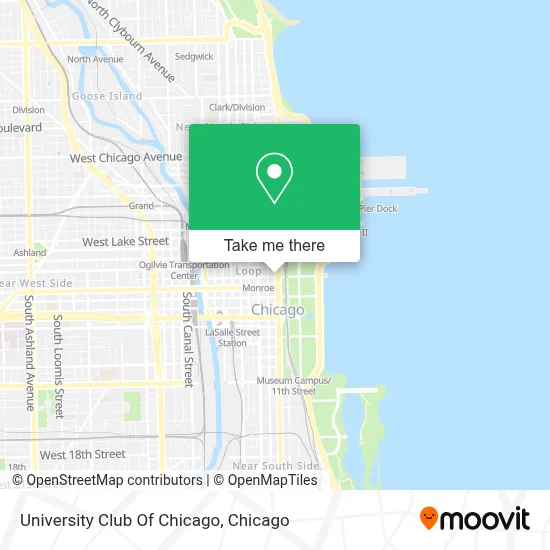 University Club Of Chicago map