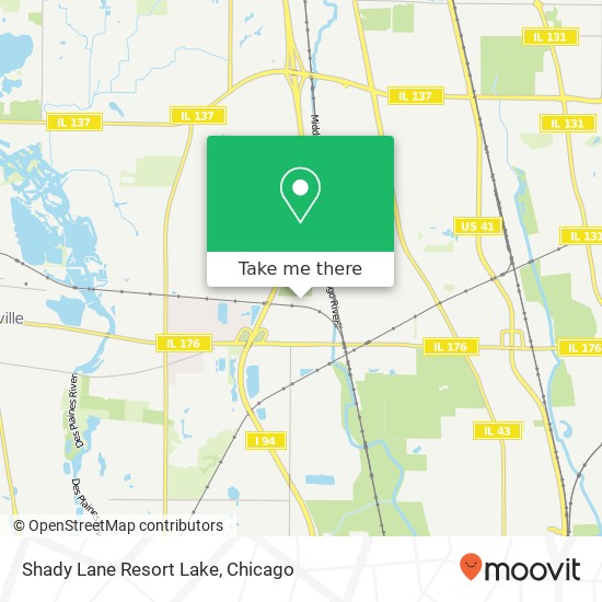 Mapa de Shady Lane Resort Lake