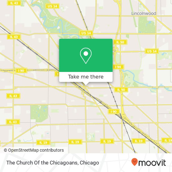 The Church Of the Chicagoans map