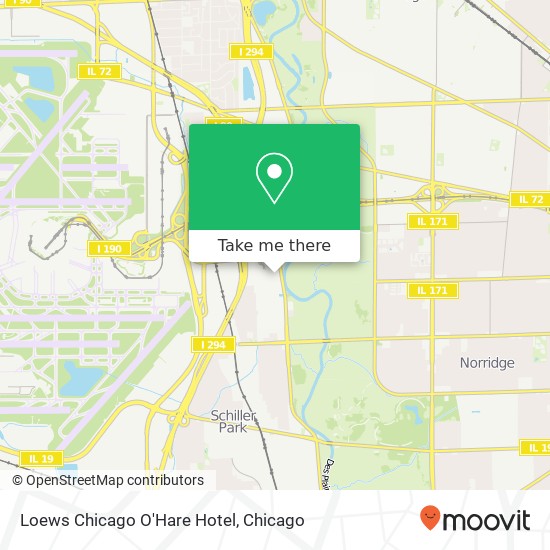 Loews Chicago O'Hare Hotel map