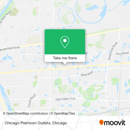 Chicago Premium Outlets map