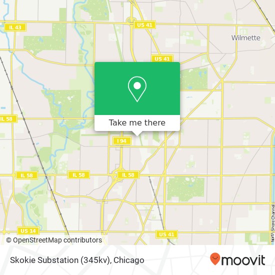 Skokie Substation (345kv) map