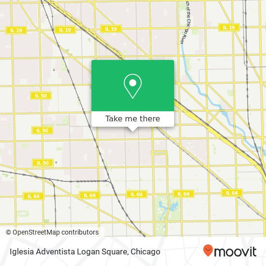 Iglesia Adventista Logan Square map