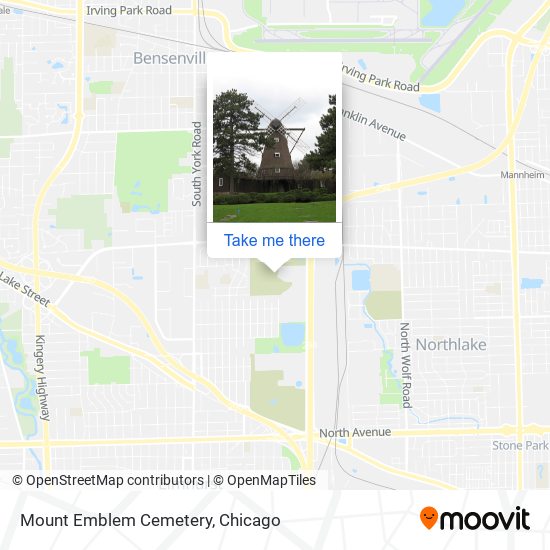 Mapa de Mount Emblem Cemetery