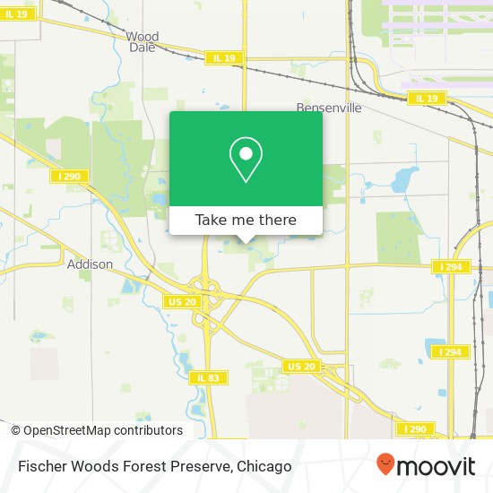 Fischer Woods Forest Preserve map