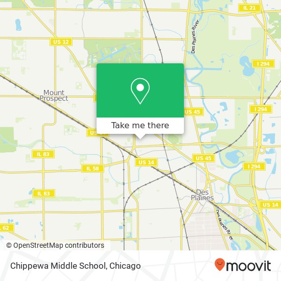 Mapa de Chippewa Middle School