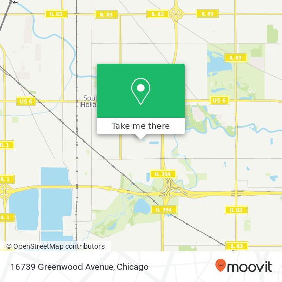 Mapa de 16739 Greenwood Avenue