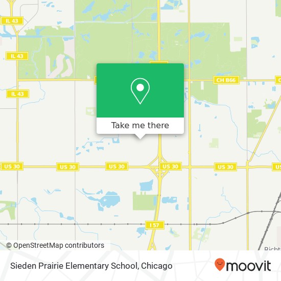 Sieden Prairie Elementary School map