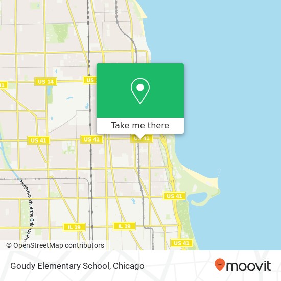 Mapa de Goudy Elementary School