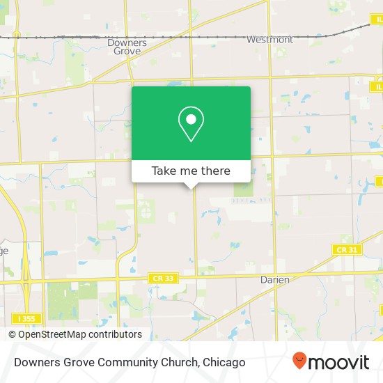 Mapa de Downers Grove Community Church