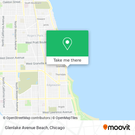 Glenlake Avenue Beach map