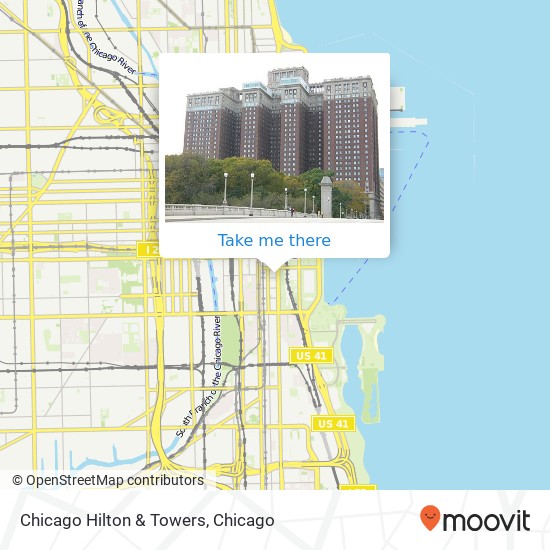Chicago Hilton & Towers map