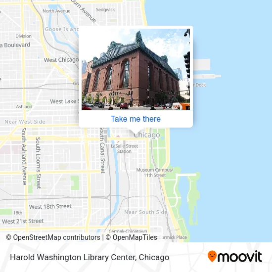 Harold Washington Library Center map