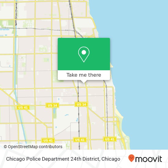 Mapa de Chicago Police Department 24th District
