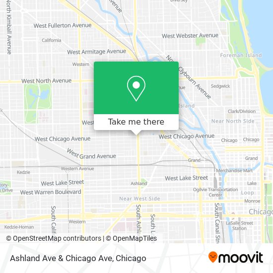 Ashland Ave & Chicago Ave map