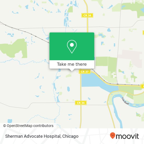 Sherman Advocate Hospital map