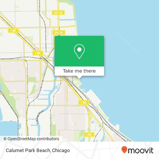 Calumet Park Beach map