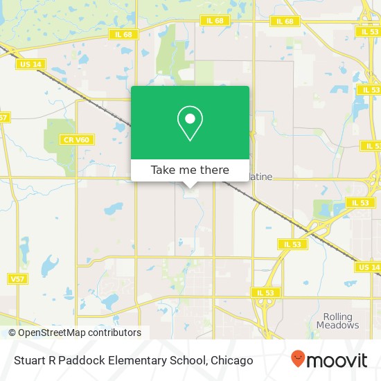 Stuart R Paddock Elementary School map